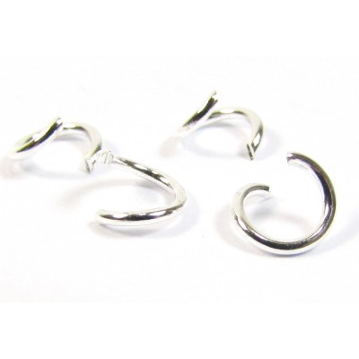 100 6mm Silver Plated Jump Rings